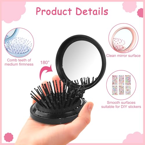 37% Off 18-Pack Foldable Travel Hair Brushes with Mirror - Image 4