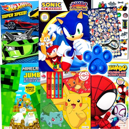 50% Off: Kids Coloring Books Bundle with Sonic & Pokemon - Image 2