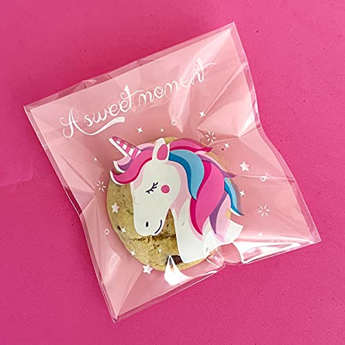 200 Clear Self-Adhesive Treat Bags with Unicorn Design - 33% Off - Image 6