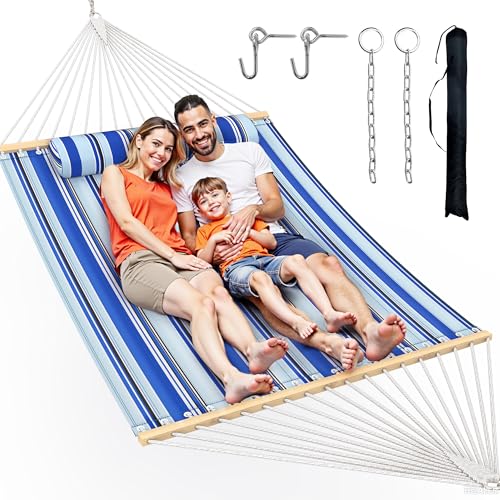 40% Off Double Hammock with Spreader Bar & Pillow - Image 2