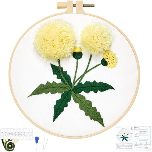 Save 50% on Dandelion Embroidery Kit for Beginners - Image 2