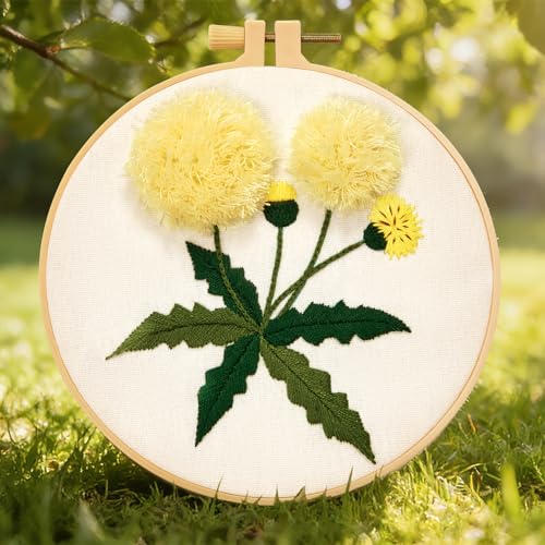 Save 50% on Dandelion Embroidery Kit for Beginners - Image 3