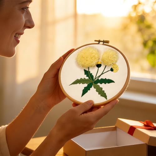 Save 50% on Dandelion Embroidery Kit for Beginners - Image 5