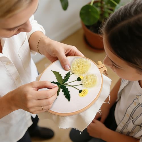 Save 50% on Dandelion Embroidery Kit for Beginners - Image 6