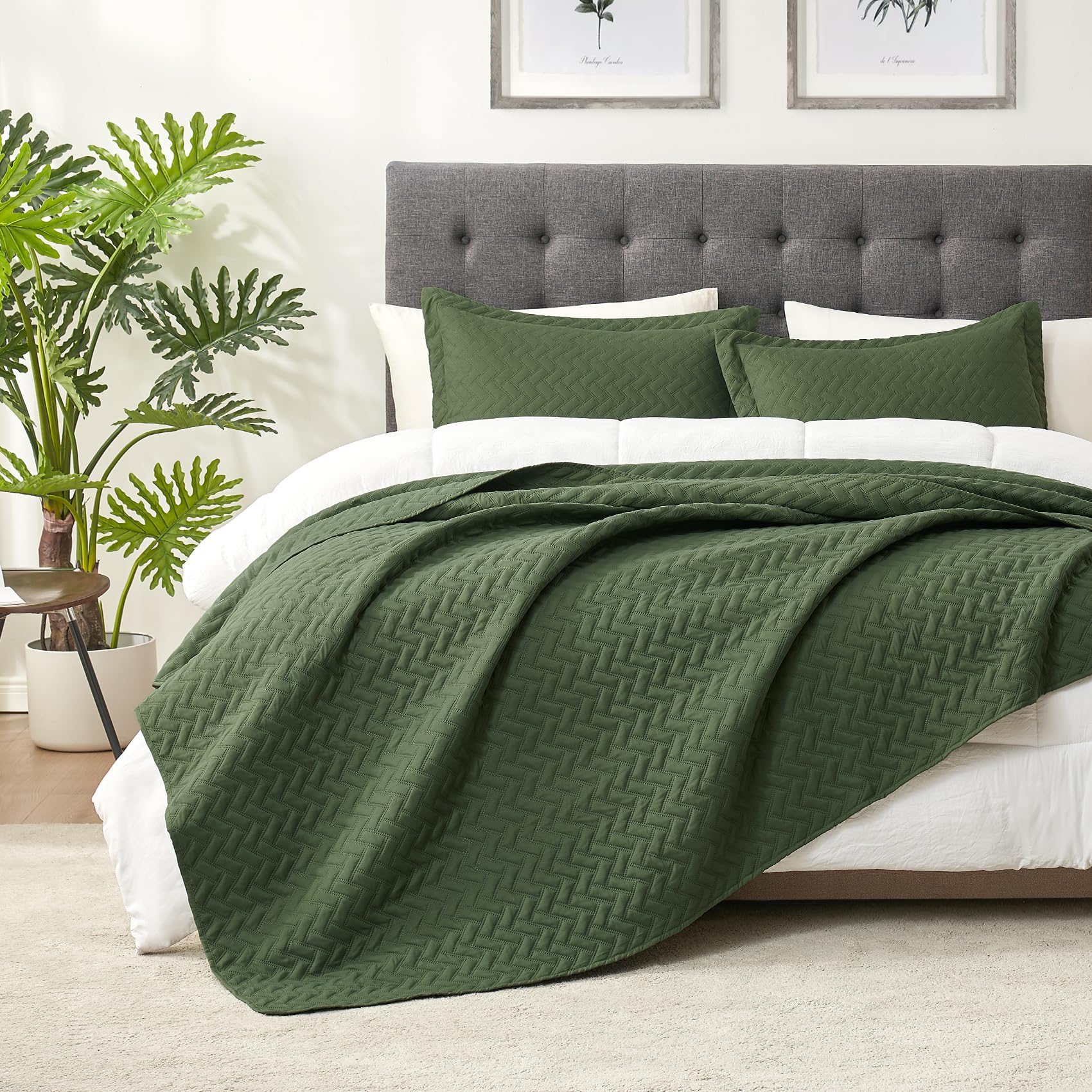 Hansleep Olive Green Quilt Queen Size - Best Value at $24.22