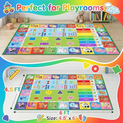 42% Off ABC Educational Kids Rug - 4.5x6 Feet - Image 3