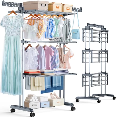 43% Off PurKeep Clothes Drying Rack with Wheels - Image 2