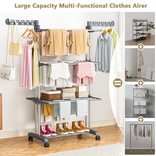 43% Off PurKeep Clothes Drying Rack with Wheels - Image 4