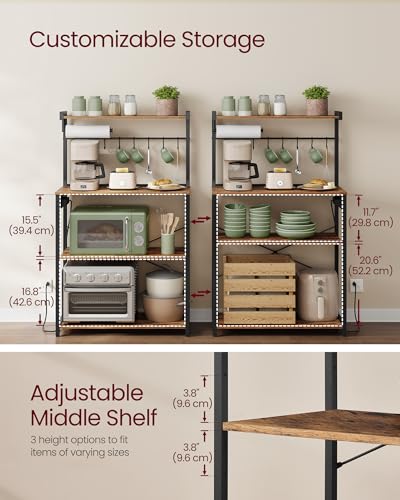36% Off VASAGLE Kitchen Bakers Rack with Power Outlet - Image 3