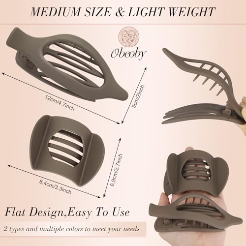 43% Off Obeoby Flat Claw Clips for Women - 8 PCS Set - Image 3