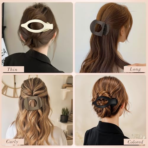 43% Off Obeoby Flat Claw Clips for Women - 8 PCS Set - Image 4