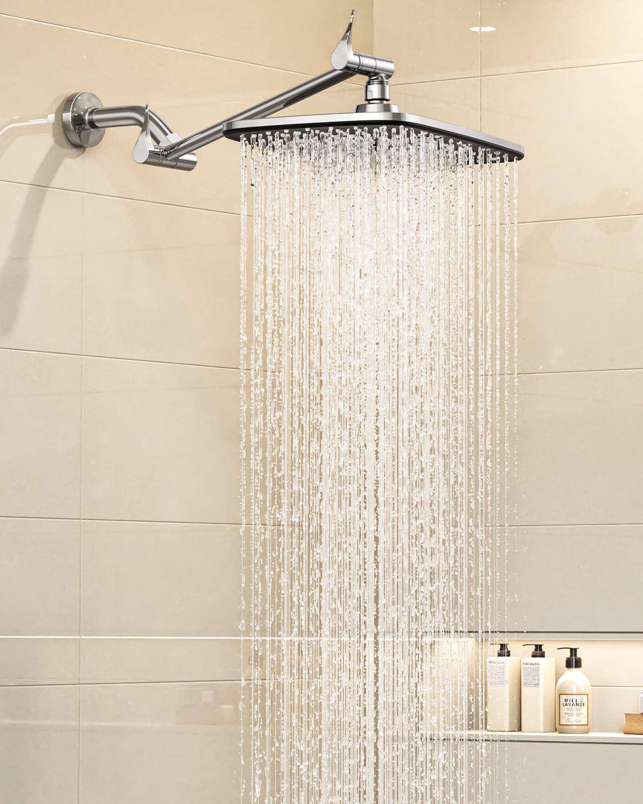 27% Off Veken 11.8" Rainfall Shower Head with Adjustable Arm