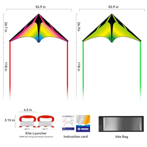 ESOKA PRON 2-Pack Delta Kites for Kids & Adults - Image 6