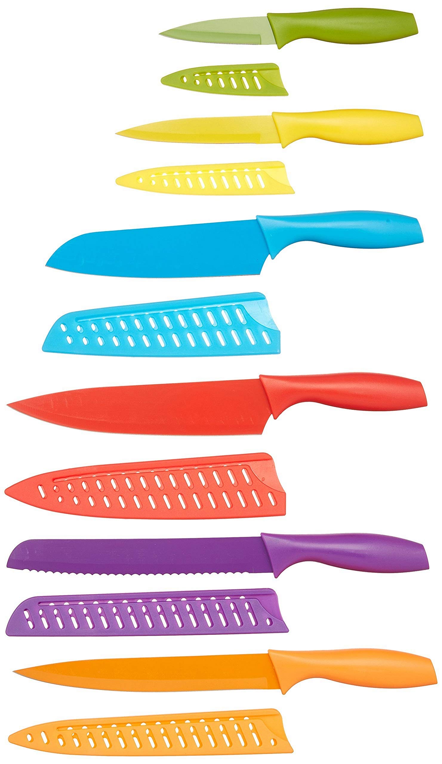 34% Off Amazon Basics 12-Piece Color-Coded Knife Set