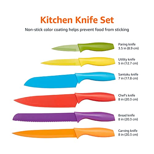 34% Off Amazon Basics 12-Piece Color-Coded Knife Set - Image 6