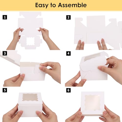30% Off 24pcs White Cookie Boxes with Window & Stickers - Image 5