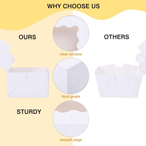 30% Off 24pcs White Cookie Boxes with Window & Stickers - Image 7