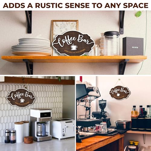 51% Off Woodamore Vintage Coffee Bar Sign For Wall - Image 5