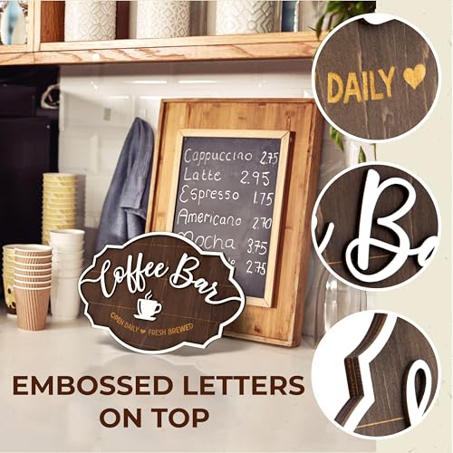 51% Off Woodamore Vintage Coffee Bar Sign For Wall - Image 6