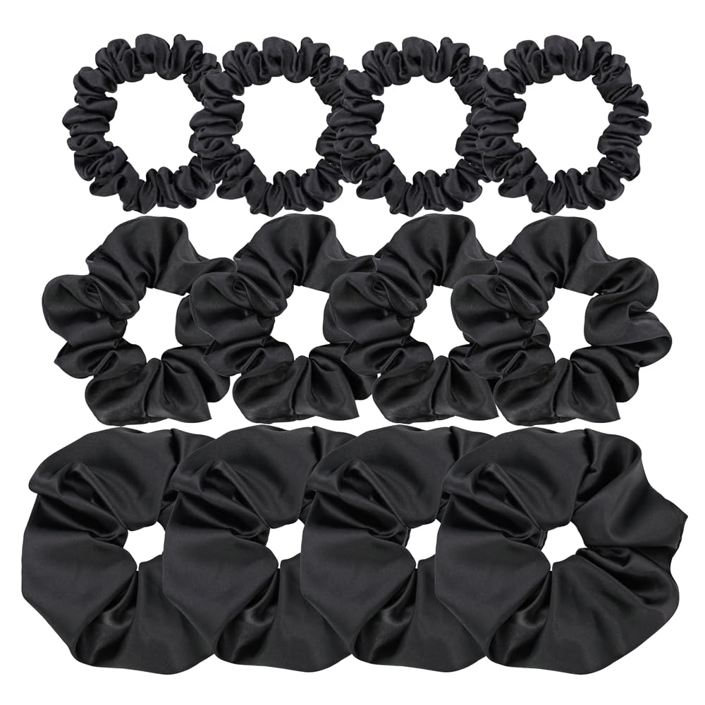 Satin Silk Scrunchies 12-Pack at $8.99