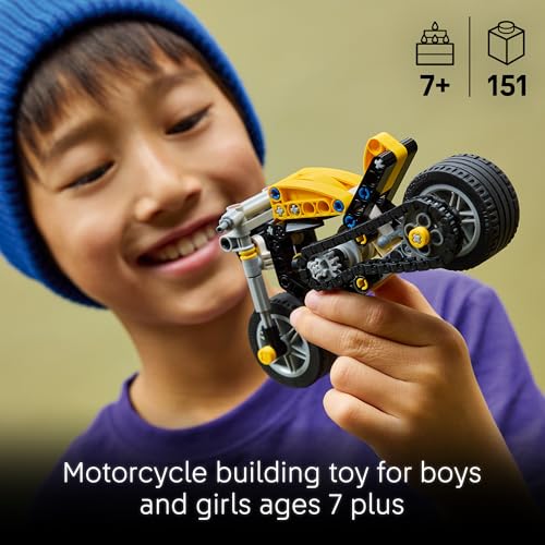 Under $10! LEGO Technic Yellow Motorcycle Building Toy, Ages 7+ - Image 3