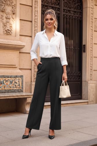 WIHOLL Women's Wide Leg Work Pants at $29.99 - Image 4