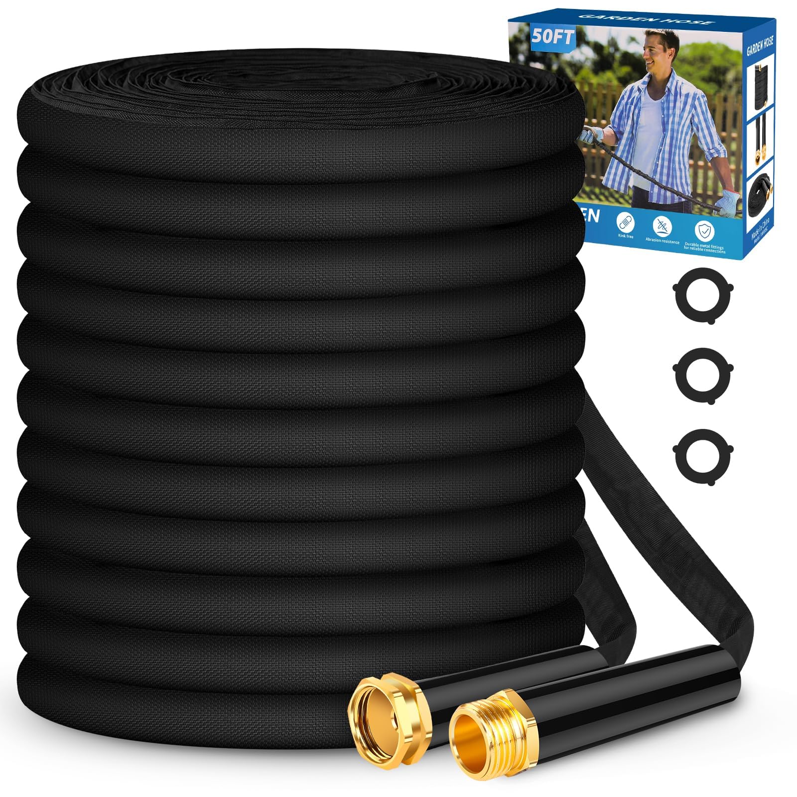 18% Off 50 ft Non-Expanding Garden Hose