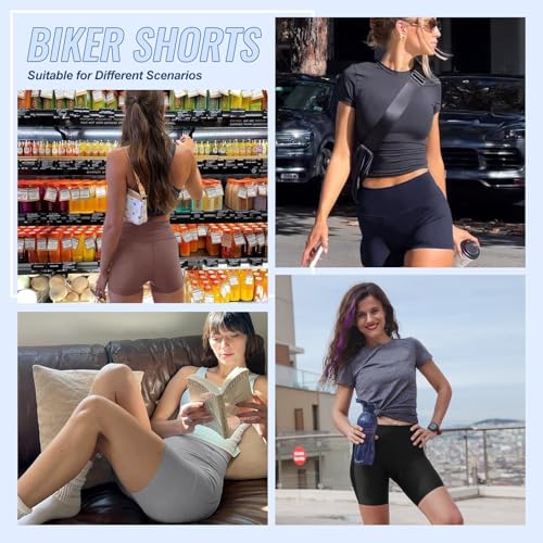 48% Off 3-Pack High Waisted Biker Shorts for Women - Image 5
