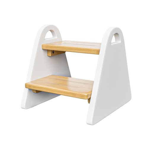 Best Value Wooden Toddler Step Stool with Handles - Image 2