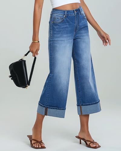 Save 35% on GRAPENT Wide Leg Jeans for Women - Image 4