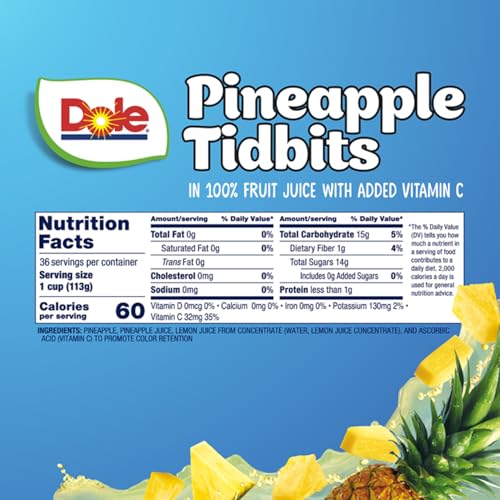 20% Off Dole Pineapple Tidbits Fruit Bowls, 36 Pack - Image 3