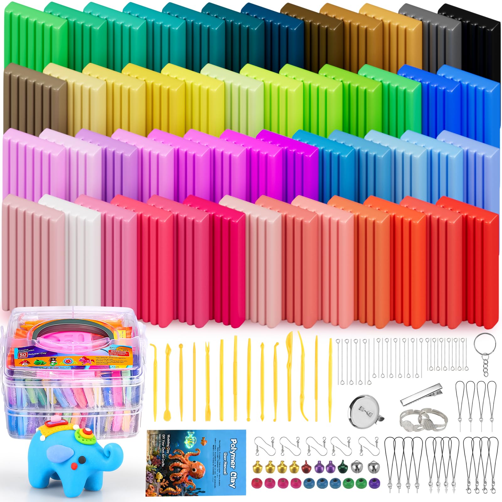 15% Off Ixiaoyoo 51 Color Polymer Clay Kit