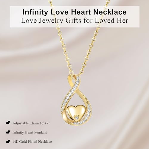 Gold Heart Infinity Necklace - Great Gift with Code E6NWSNH7 - Image 7