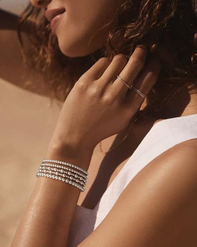Beaded Gold Bracelet Set for Women - 5 Pcs, Under $10 - Image 3