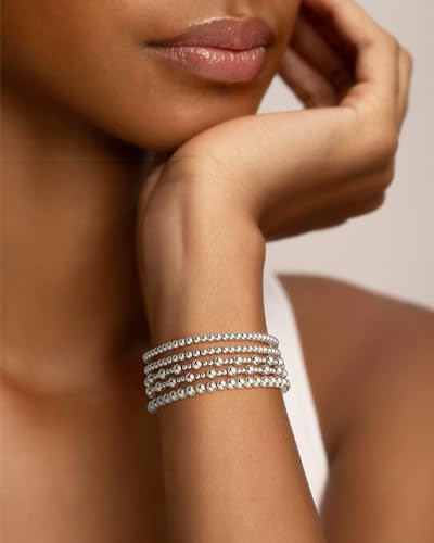 Beaded Gold Bracelet Set for Women - 5 Pcs, Under $10 - Image 4