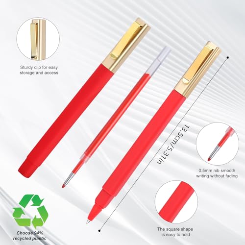 6 Red Gel Pens 0.5mm Medium Point - Great Deal with Code - Image 4