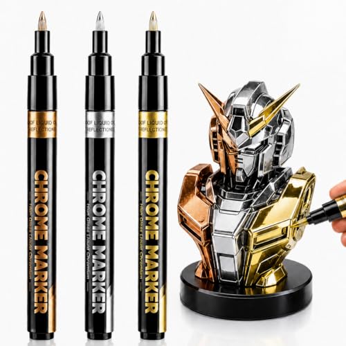 29% Off HOTU Liquid Chrome Markers 3-Pack Gold Silver Copper - Image 2