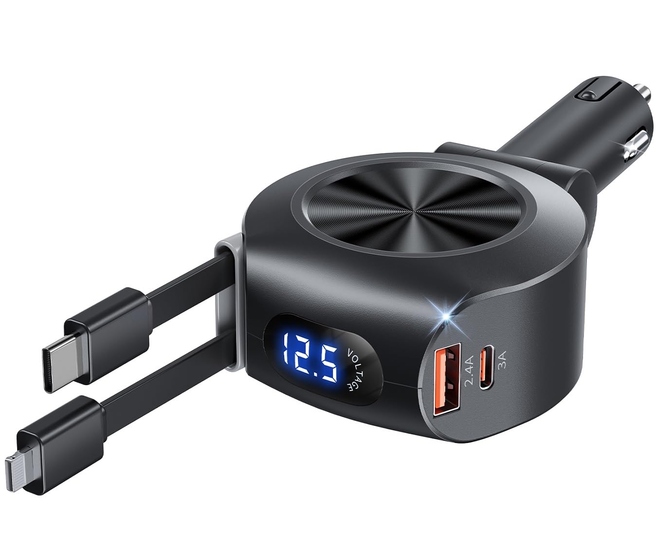 24% Off KOOPAO 69W 4-in-1 Retractable Car Charger