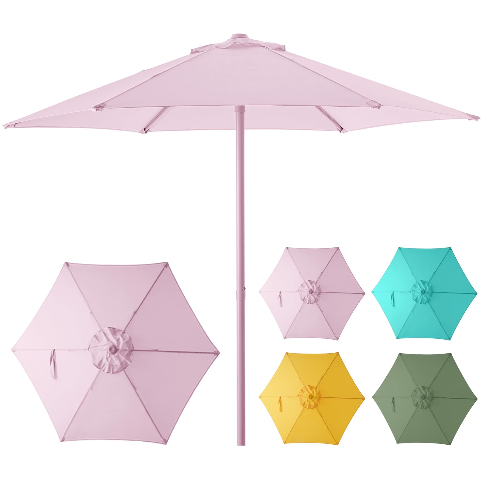 55% Off HOMSHADE 7.5ft Push-Up Patio Umbrella - Image 1