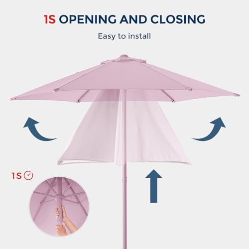 55% Off HOMSHADE 7.5ft Push-Up Patio Umbrella - Image 3
