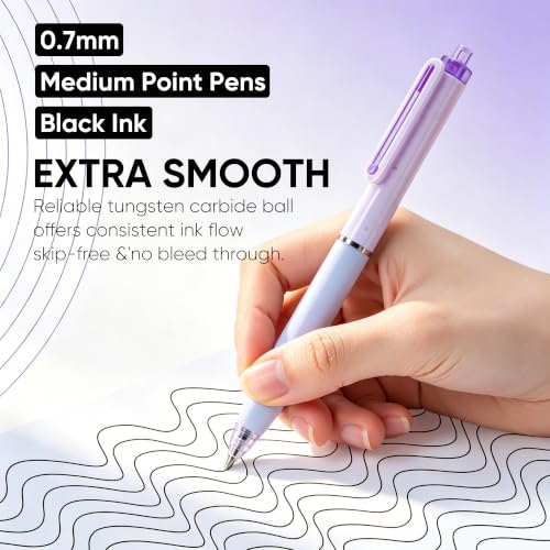50% Off deli Retractable Gel Pens, 6-Pack, Smooth Writing - Image 5
