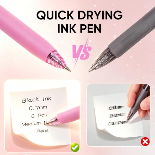 50% Off deli Retractable Gel Pens, 6-Pack, Smooth Writing - Image 7