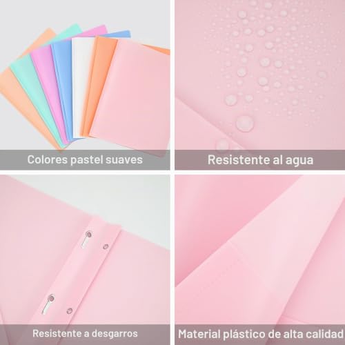 50% Off: 6-Pack Pastel Plastic 2-Pocket Folders - Image 4