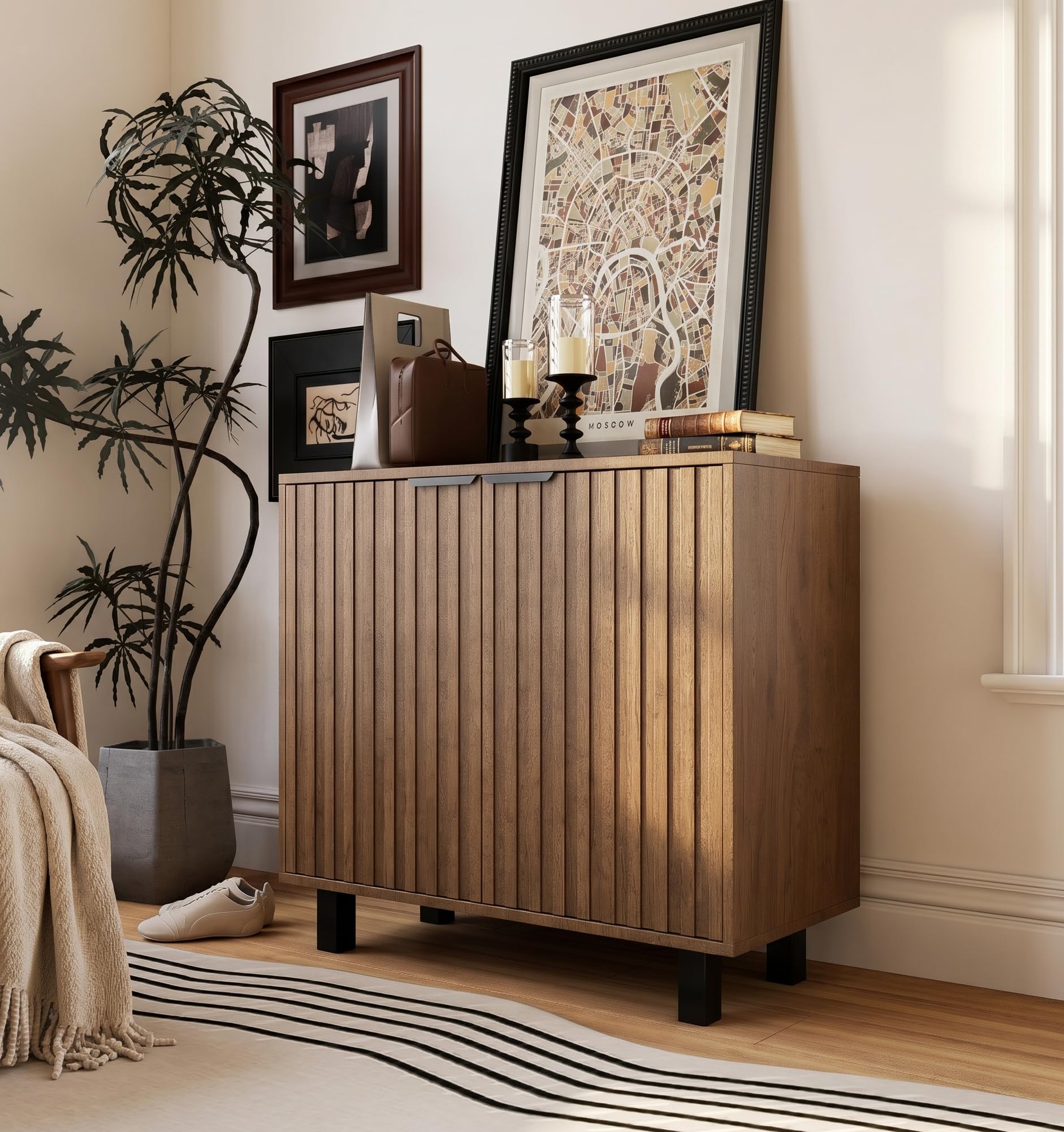 60% Off Modern Fluted Storage Cabinet