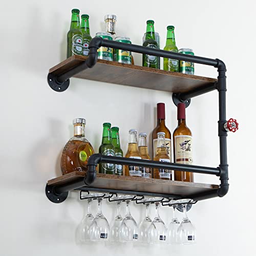 Save Up to 55% on 2-Tier Wall Mounted Wine Rack - Image 2