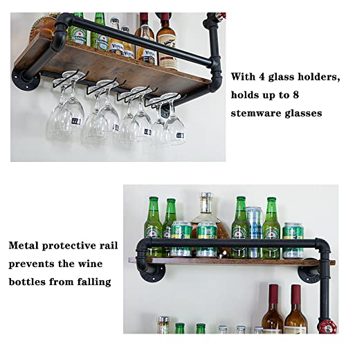 Save Up to 55% on 2-Tier Wall Mounted Wine Rack - Image 3