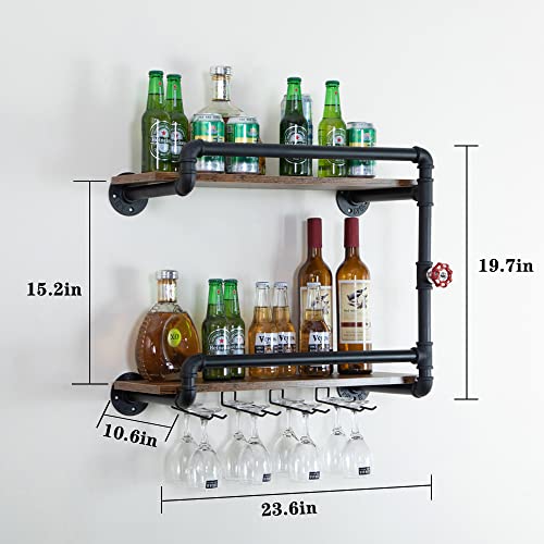 Save Up to 55% on 2-Tier Wall Mounted Wine Rack - Image 4