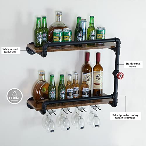Save Up to 55% on 2-Tier Wall Mounted Wine Rack - Image 5