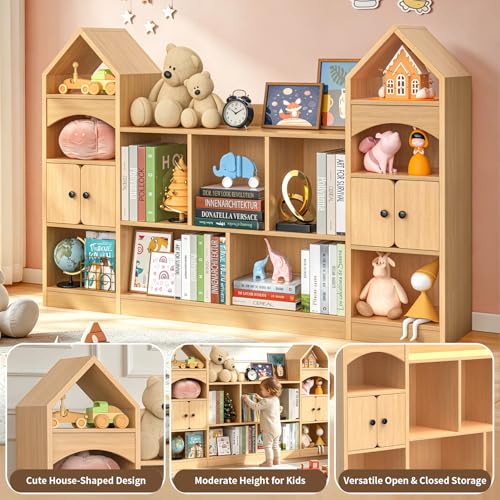 16% Off Kids Castle Bookshelf with 11 Storage Cubbies - Image 4