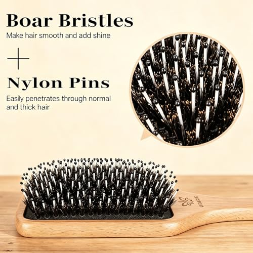 URTHEONE Boar Bristle Hair Brush Set under $20 - Image 3